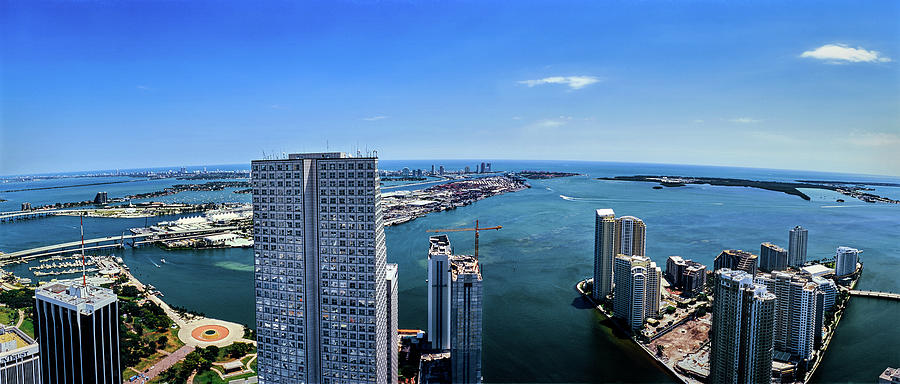 Architecture Photograph - Cityscape At The Waterfront, Miami by Panoramic Images