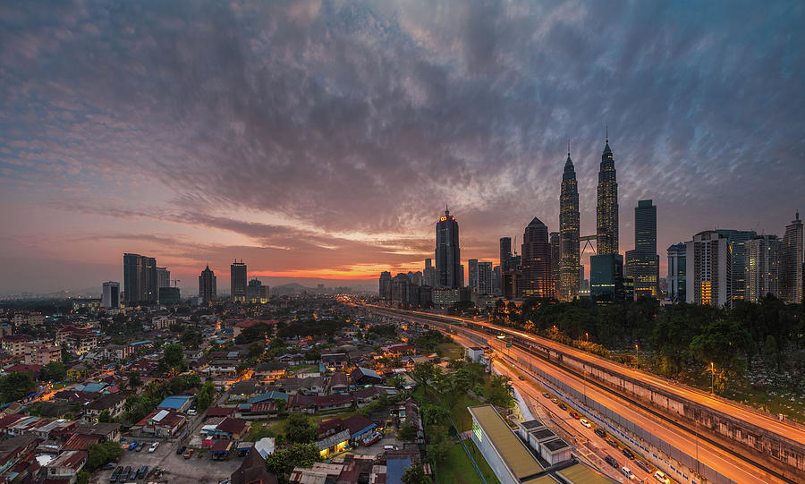 Cityscape Kuala Lumpur On A Dramatic Photograph by Hafidzabdulkadir Photography