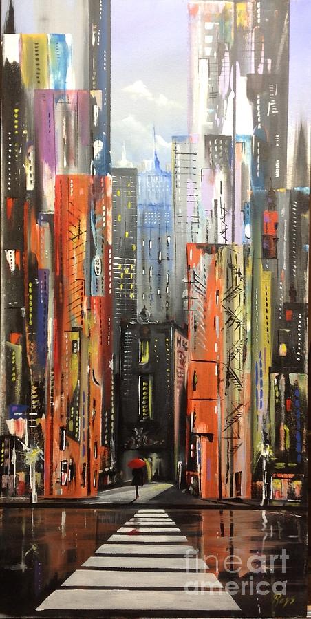 Hong Kong Painting - Cityscape ll by Jose Luis Reyes