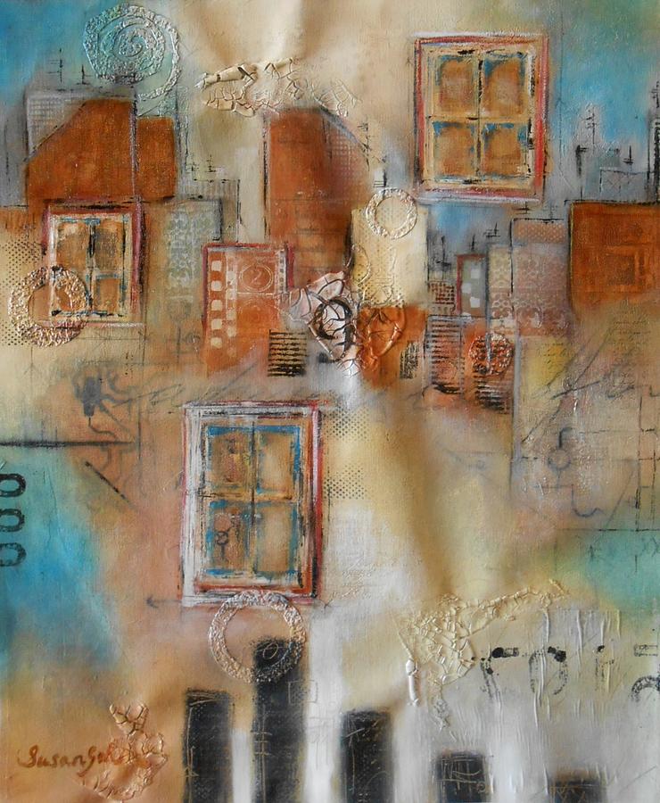 Cityscape Looking out 2 Painting by Susan Goh