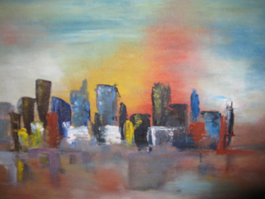 Cityscape Painting by Lucille  Valentino