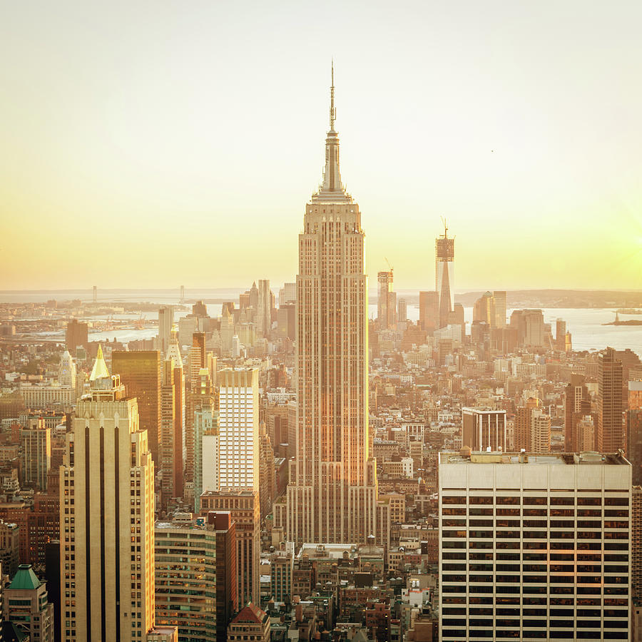 Cityscape Manhattan Sunset New York Photograph by Mlenny Cityscape Manhattan Sunset New York Photograph by Mlenny