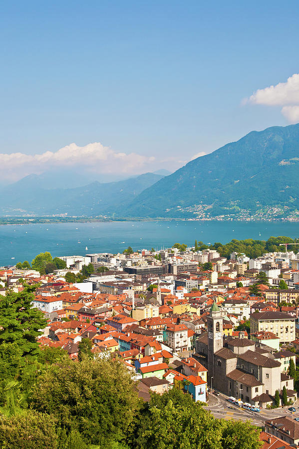 Cityscape Of Locarno, Lake Maggiore Photograph by Werner Dieterich