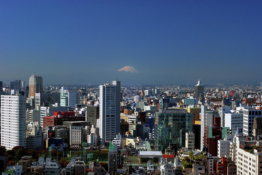 Cityscape Of Tokyo And Mount Fuji Photograph by Vladimir Zakharov
