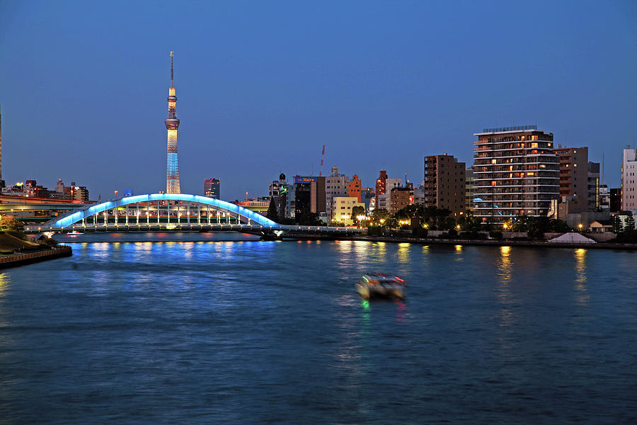 Cityscape Of Tokyo With Sky Tree Photograph by Photography By Zhangxun