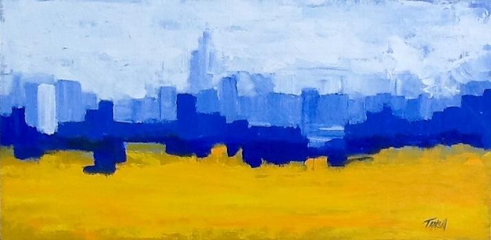 Abstract Painting - Cityscape  by Tansill Stough