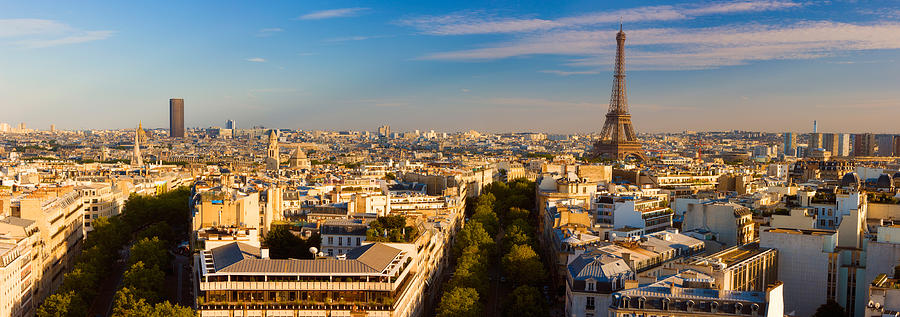 Cityscape With Eiffel Tower Photograph by Panoramic Images