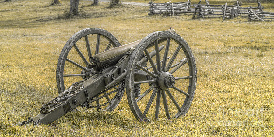 Civil War Cannon in Septia Photograph by Randy Steele