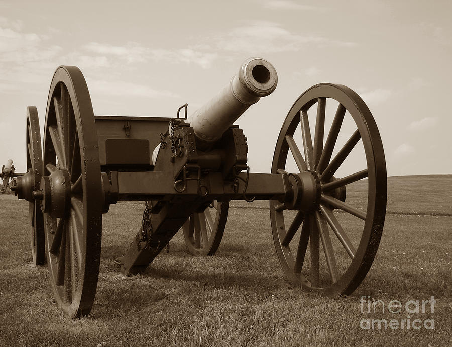 Vintage Photograph - Civil War Cannon by Olivier Le Queinec