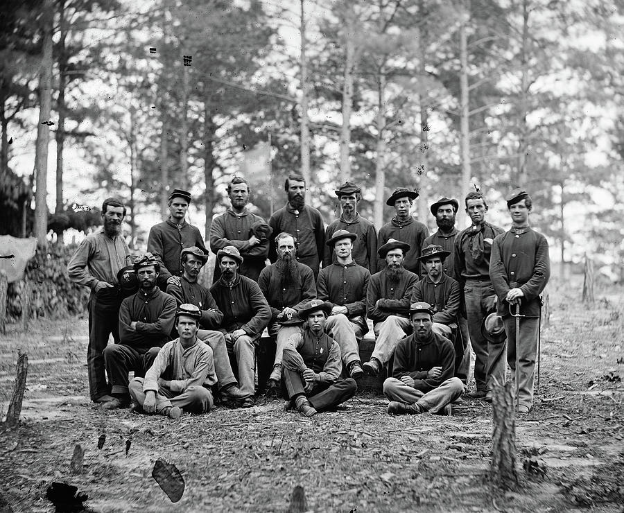 Civil War Company B, 1864 Photograph by Granger