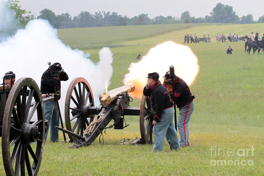 Canon firing Photograph by Dwight Cook