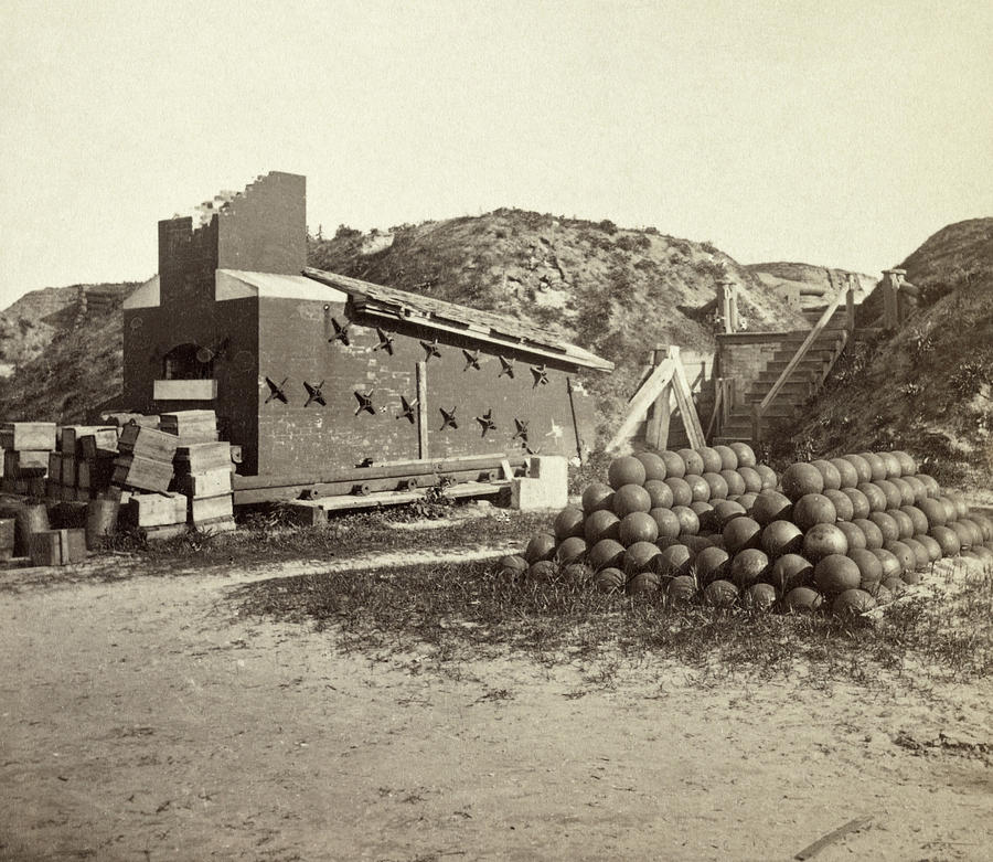Battery Photograph - Civil War Fort Sumter, 1863 by Granger