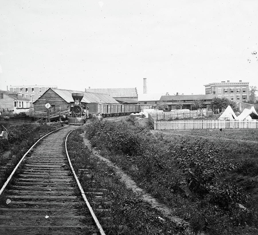 1862 Photograph - Civil War Freight Train by Granger 1862 Photograph - Civil War Freight Train by Granger