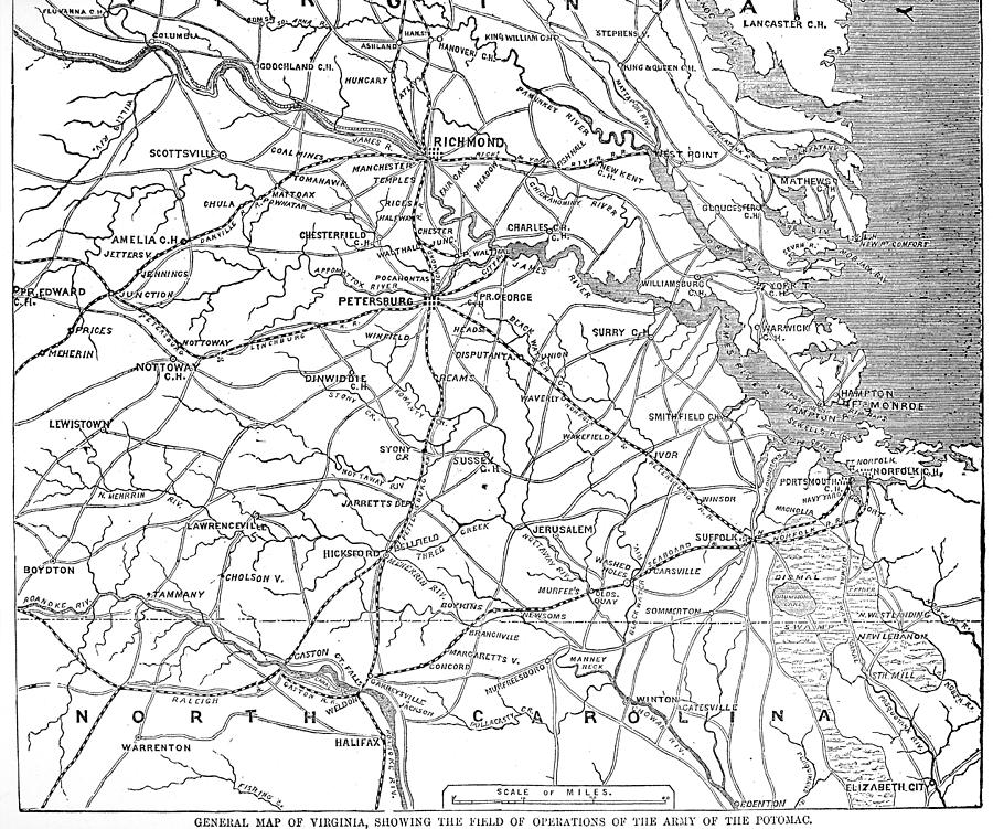 Civil War Map: Virginia by Granger