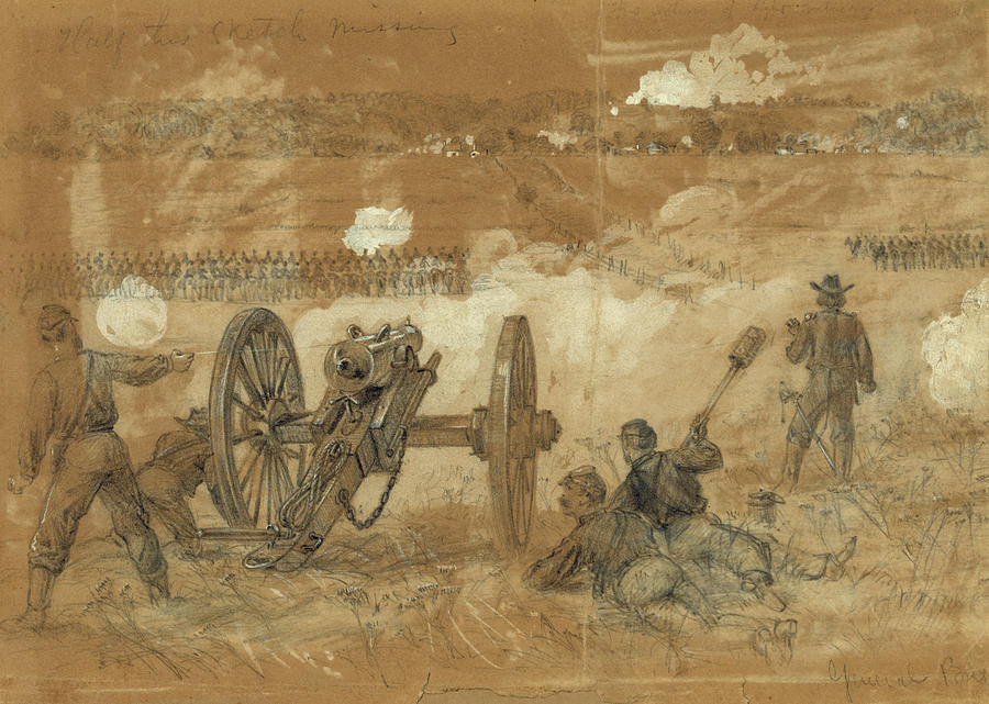 Civil War Rapidan River Drawing by Granger Civil War Rapidan River Drawing by Granger