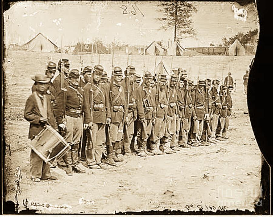 Civil War Soldiers at Attention Digital Art by Steven  Pipella