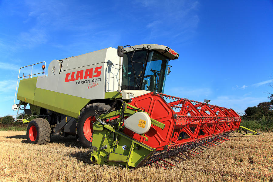 Combine Harvester Photograph - Claas Lexion 470 Evolution Combine Harvester by Paul Lilley