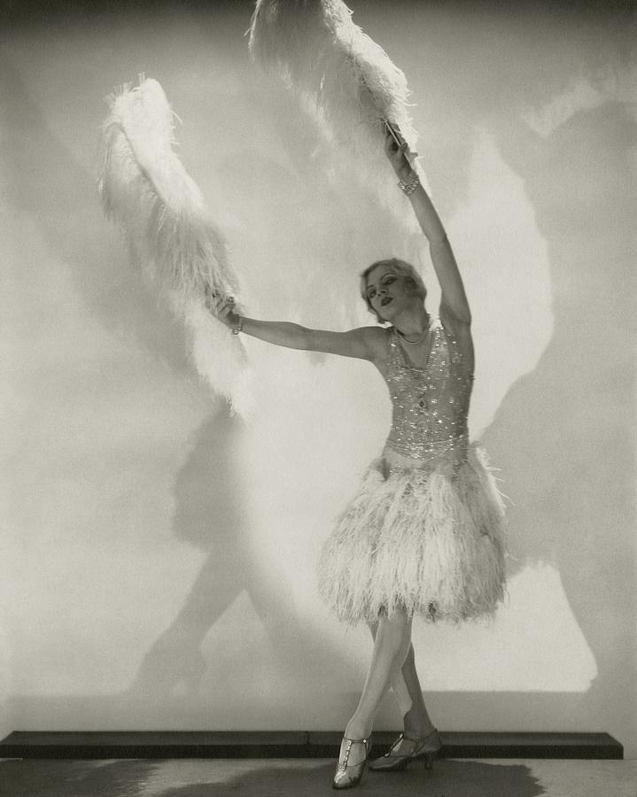 Claire Luce Holding Ostrich Feathers Photograph by Edward Steichen Claire Luce Holding Ostrich Feathers Photograph by Edward Steichen