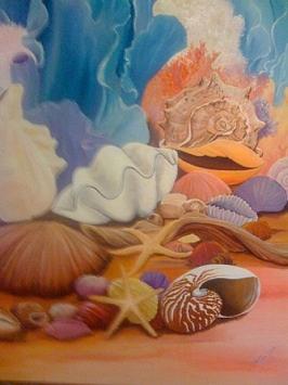 Acrylic Painting - Clammed up by Patti Lane