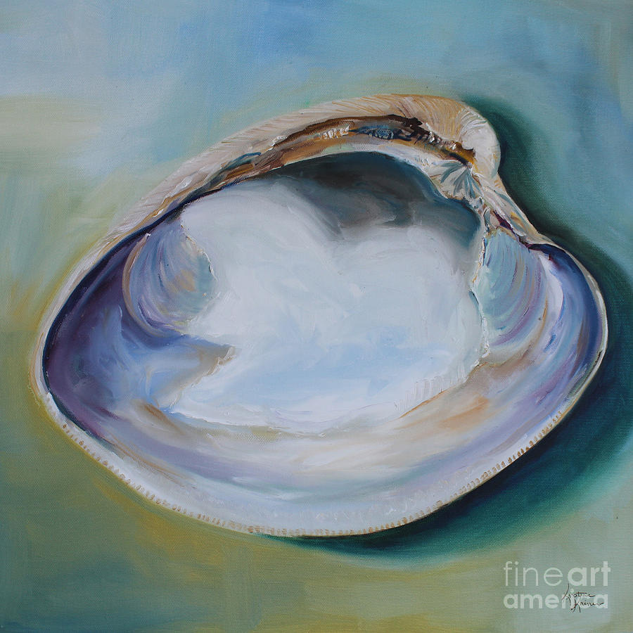 Shell Painting - Clamshell by Kristine Kainer