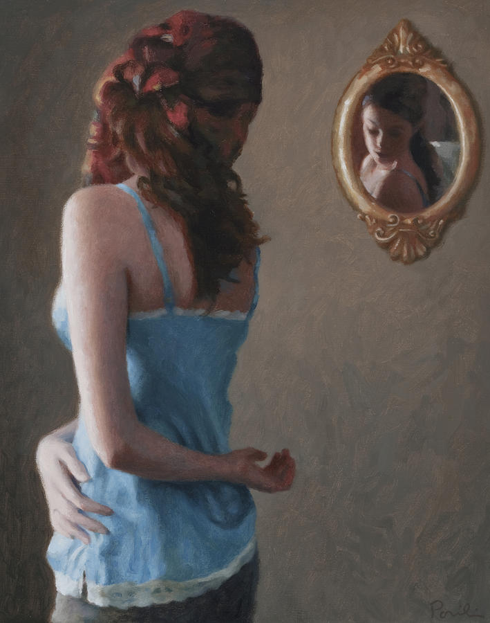 Clare in Mirror Painting by Charles Pompilius Pixels