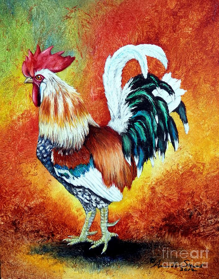 Rooster Painting - Clarence Rooster by Amanda Hukill
