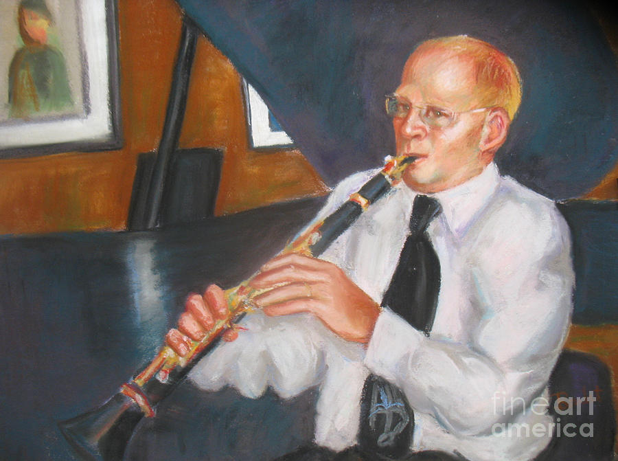 Music Painting - Clarinet at Palm Court by Beverly Boulet