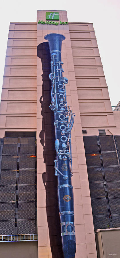 Clarinet Mural - New Orleans Photograph by George Bostian