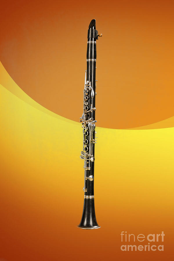 Clarinet Music Instrument in Color Yellow 3257.02 Photograph by M K Miller