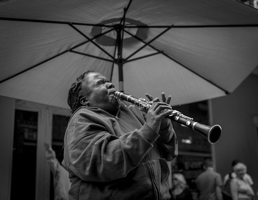 Clarinet Player in New Orleans Photograph by David Morefield