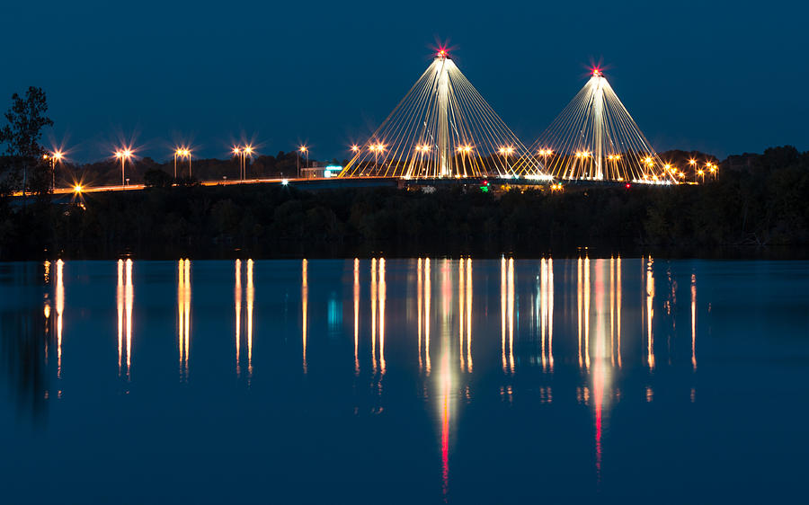 Clark Bridge to Alton Photograph by Scott Rackers