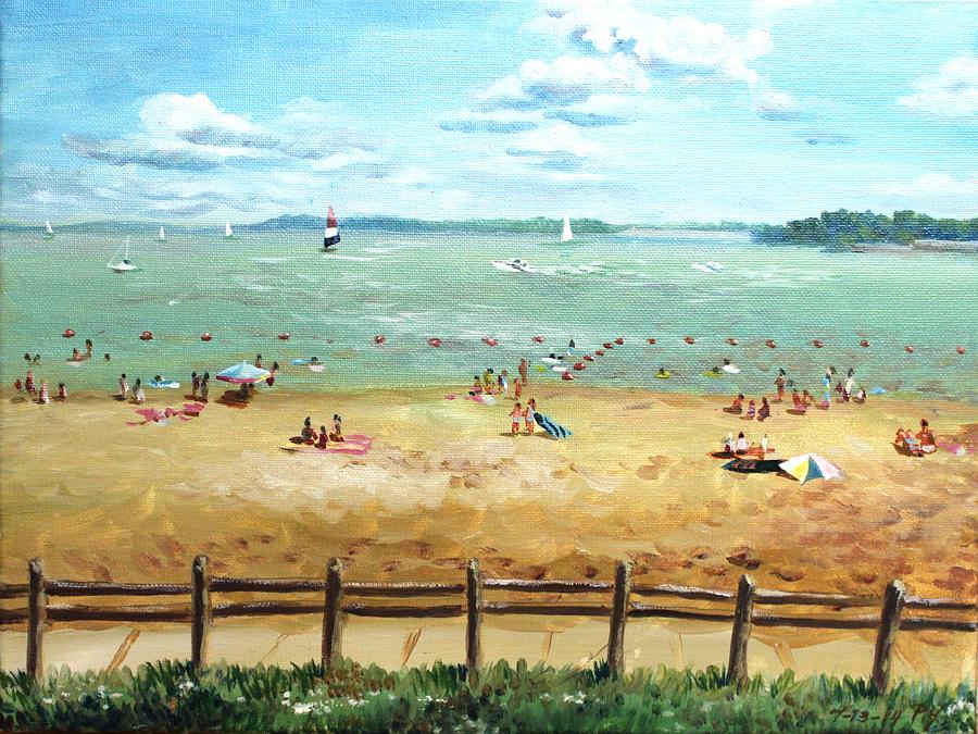 Carlyle Lake Beach in IL Painting by Ping Yan