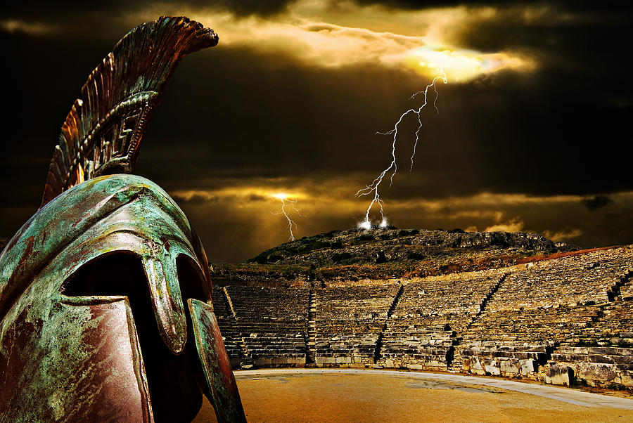 Greek Photograph - Clash Of The Titans by Meirion Matthias