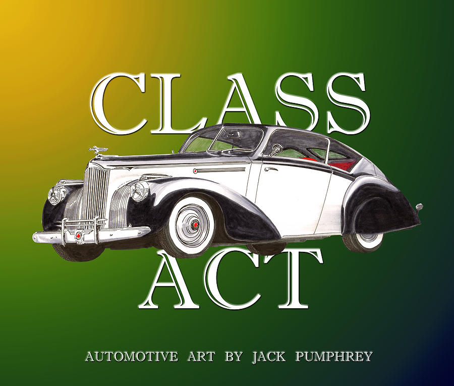 CLASS ACT 1941 Packard Custom Coupe Painting by Jack Pumphrey