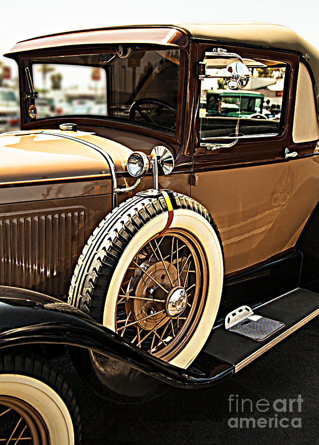 Classic 1928 Ford Model A Sport Coupe Convertible Automobile Car Photograph by Jerry Cowart
