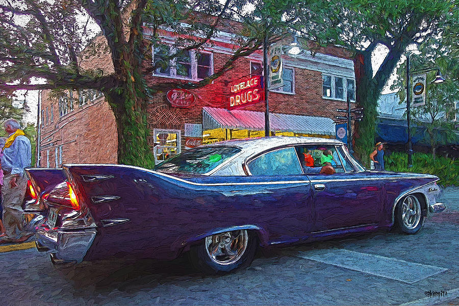 Cruising The Coast Photograph - Classic 1960 Purple Plymouth Belvedere Car by Rebecca Korpita