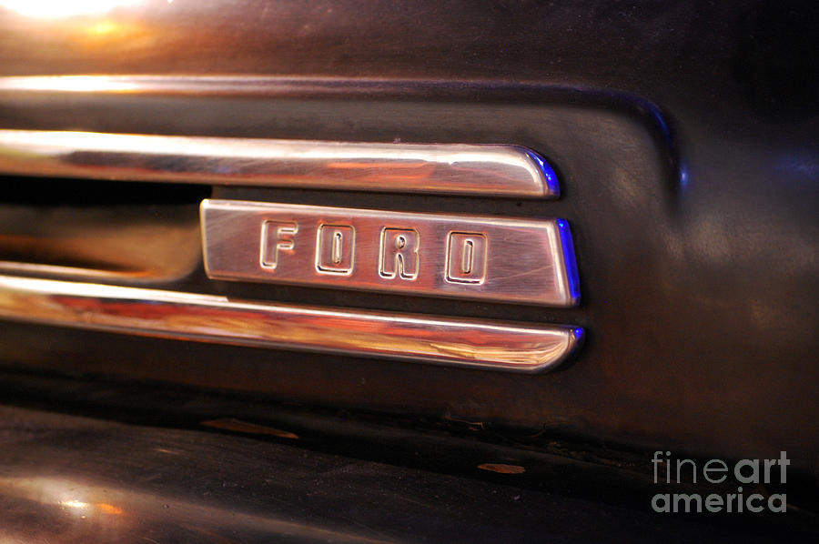 Classic Americana Retro Ford Truck Logo Photograph by Shawn OBrien