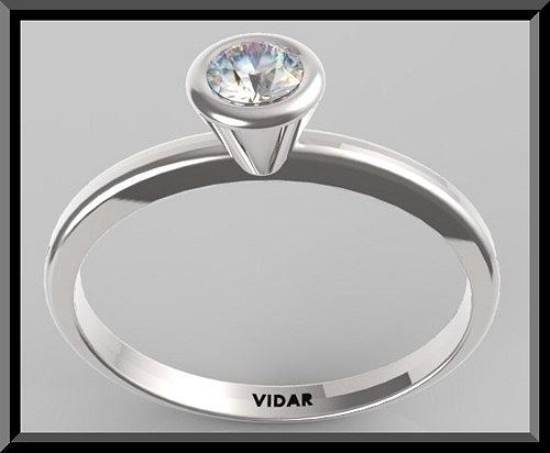 Bridal Jewelry Jewelry - Classic And Elegant Diamond 14k White Gold Engagement Ring  by Roi Avidar