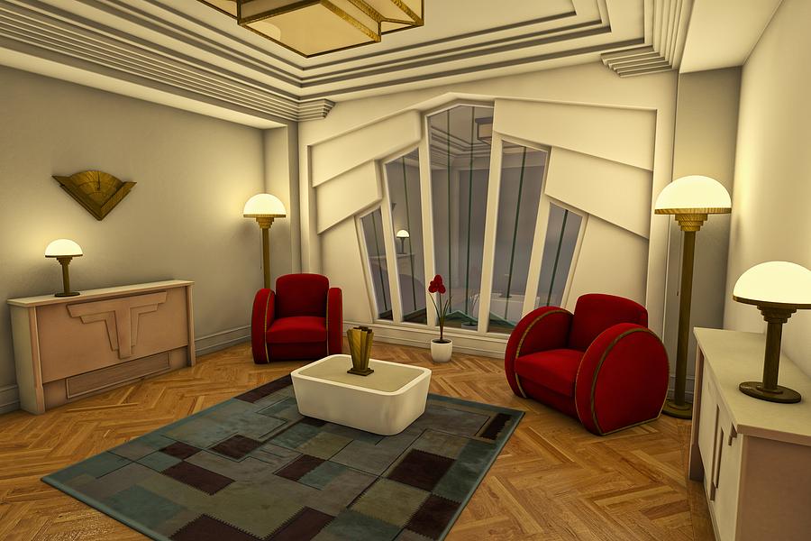 Classic Art Deco Living Room by Liam Liberty
