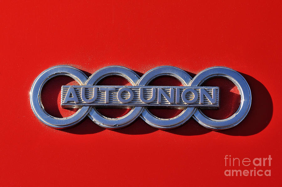 Car Photograph - Classic Autounion logo by George Atsametakis