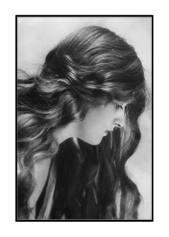 Classic Beauty with Long Hair Photograph by Denise Beverly