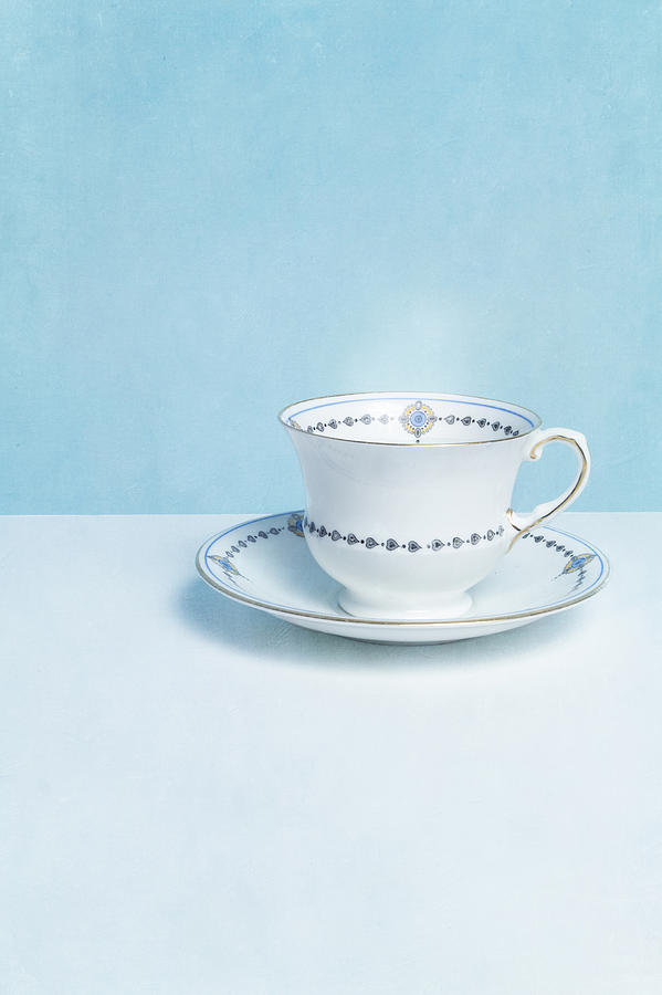 Classic blue and white tea cup Photograph by Image by Catherine MacBride