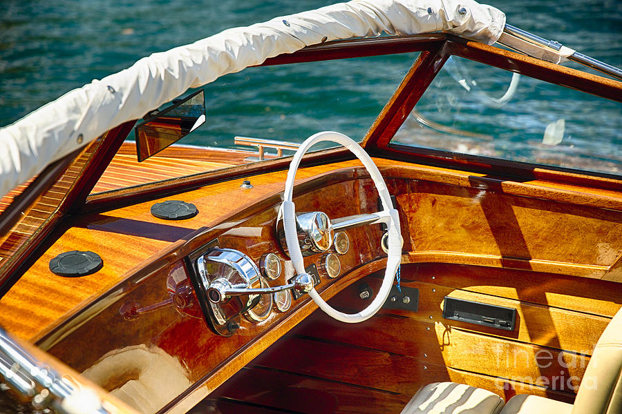 Boat Photograph - Classic Boat Lake Como Style by George Oze