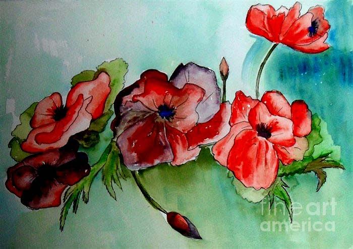 Classic bouquet Painting by Iris Gelbart