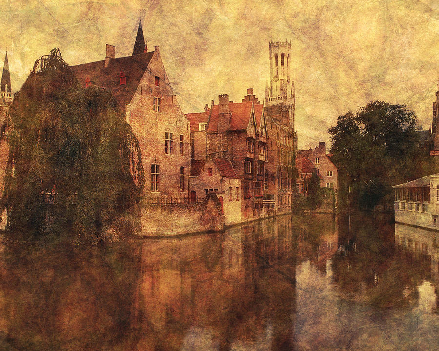 Bruges Photograph - Classic Bruges View From Rozenhoedkaai by Greg Matchick