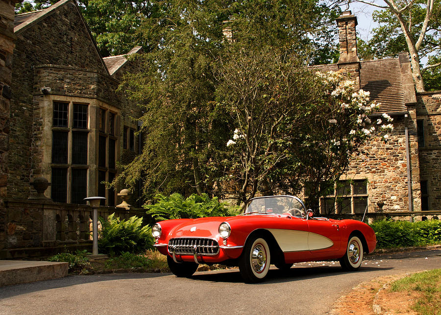 Classic Car & Stone House Photograph by Jsheets19