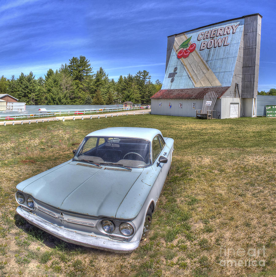 Car Photograph - Classic Car at the Drive-In by Twenty Two North Photography