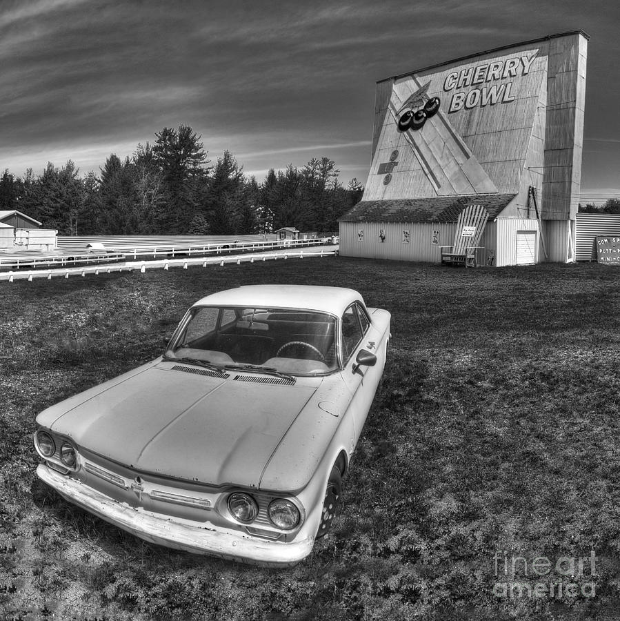 Bowl Photograph - Classic Car in front of Cherry Bowl Drive-In by Twenty Two North Photography