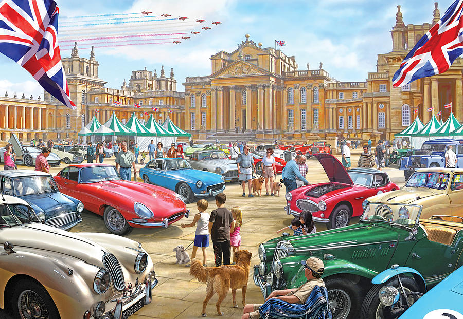 Classic Car Show at Blenheim 2015 Painting by MGL Meiklejohn Graphics Licensing