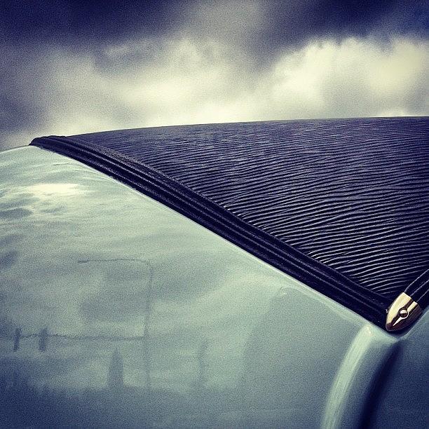 Car Photograph - #classic #car #top #roof #blue #clouds by Jenny Coale